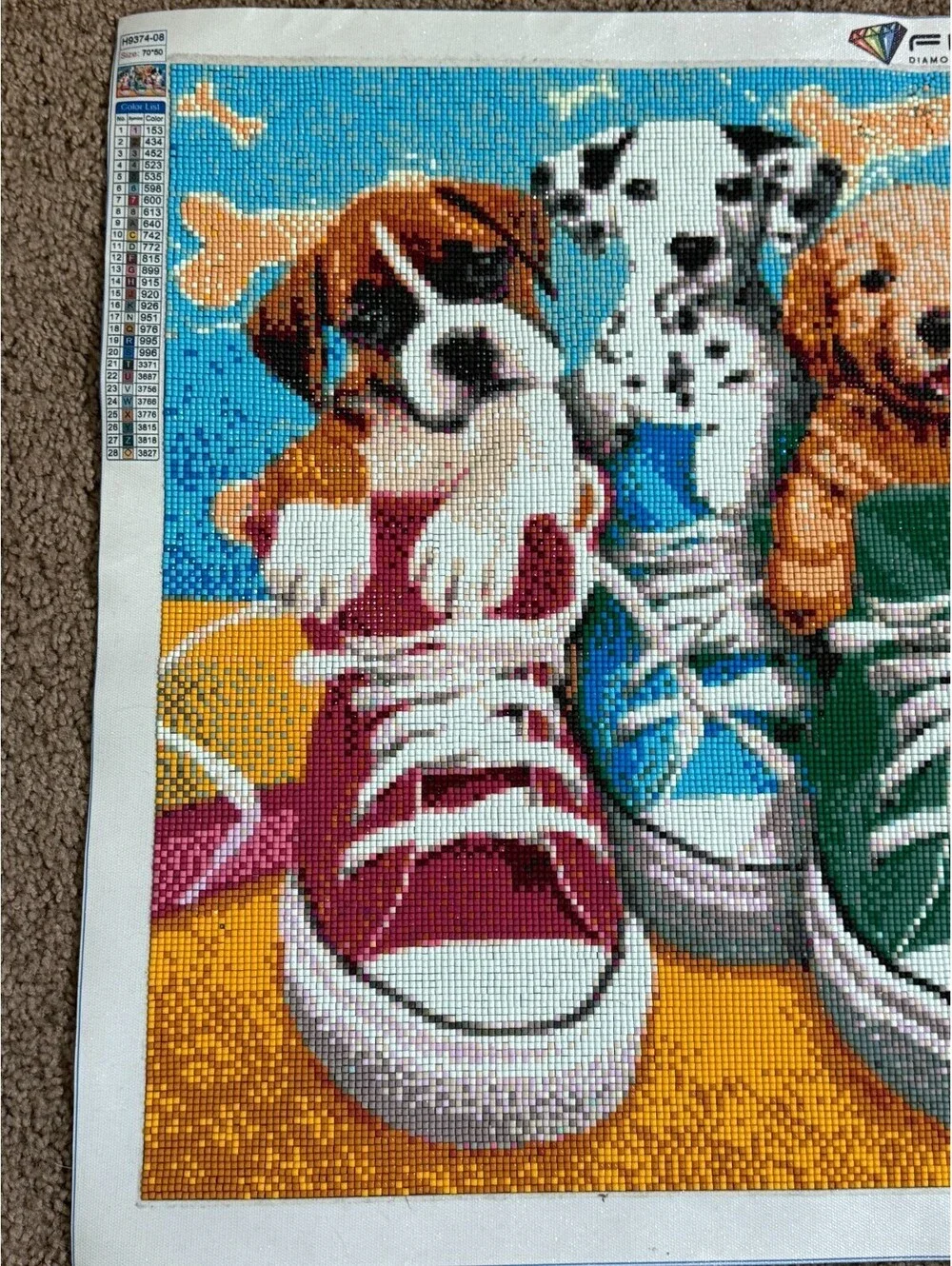 FIYO Puppies in Tennis Shoes FINISHED Diamond Painting 25.5